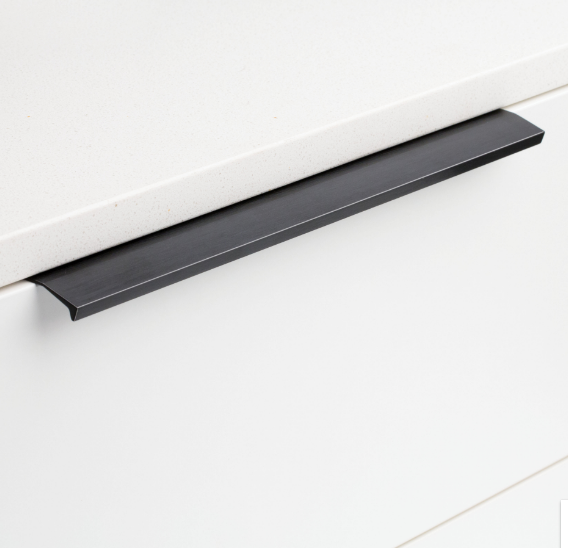 Kethy Edge Pull 200mm O/A 76mm x 2 C to C Aluminium Brushed Inox Anodised & Black Anodised & Brushed