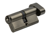 Sylvan Euro Cylinder & Turn 68mm 5 Pin - Black ,Graphite & Satin Nickel Finish