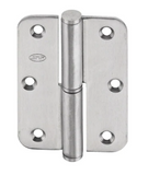 JNF Full Leaf Lift Off Hinge With Round Corners ( 65mm x 90mm x 2,5mm ) Right hand & Left hand  Finish : Stainless Steel