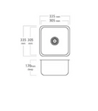 MERCER EC104 ARIA SINGLE BOWL UNDER MOUNT WITH & WITHOUT OVERFLOW 304 & 316