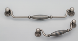 Kethy Ashford Drop D Handle Fluted Centre C to C Antique Pewter 128mm & 224mm