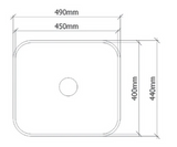 San Sink Stainless Steel E-101S Atlas Eco Range .9mm Single Bowl