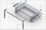 Blum Legrabox Horizontal cross profile 1040mm for cutting to size (internal cabinet width - 130mm)