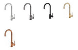 MERCER AURORA GOOSENECK MIXER IN 4 COLOURS - GUN METAL, BLACK. COPPER, BRASS.